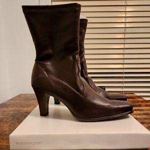 Worthington Short Brown Boots Sz. 10(Never Worn)!!!